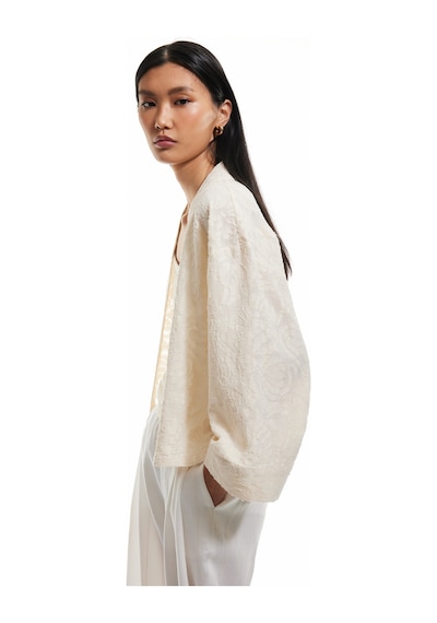 Koton Pamuklu Uzun Geniş Kollu Floral Dokulu Nakışlı Kısa Kimono Ceket Ekru 5sak50033pw Ekru Koton Pamuklu Uzun Geniş Kollu Floral Dokulu Nakışlı Kısa Kimono Ceket Ekru 5sak50033pw Ekru