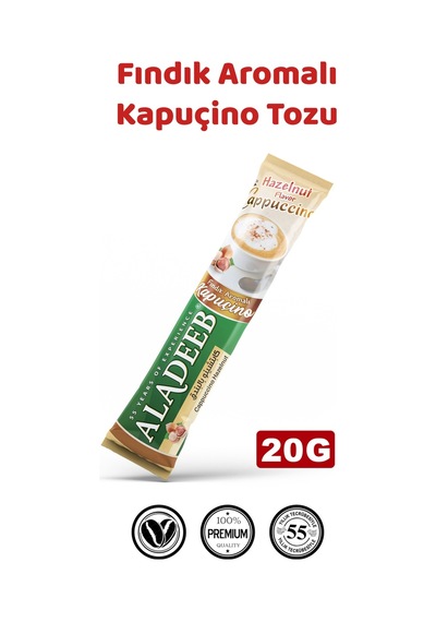Aladeep Fındık Aromalı Kapuçino Hazır Kahve 24 x 20 G