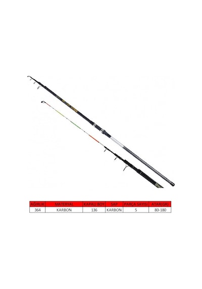 Captain 1525 Cast Strong Tele Surf Kamış 400cm 80-180gr Atar