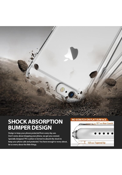 Ringke Fusion Apple Uyumlu iPhone 6s Plus/ 6 Plus İle Kılıf Black