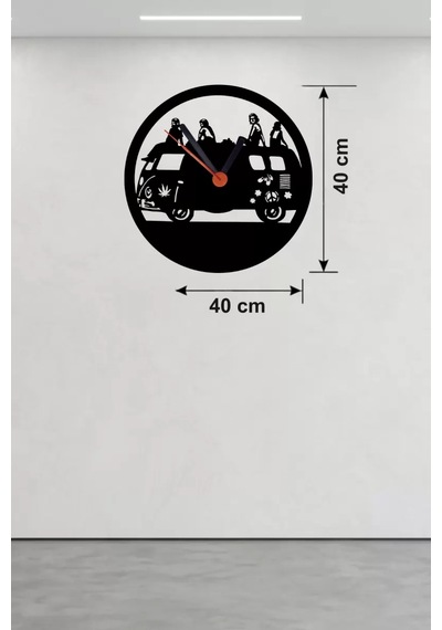 Mey İthalat Fitness Motivasyon Tasarım Ahşap Duvar Saati - 40x40 Cm Sporcu Hediyesi Çok Renkli