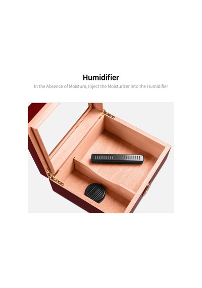 Cigarloong Puro Kutusu Nemlendirici Humidifier İnce Uzun Siyah