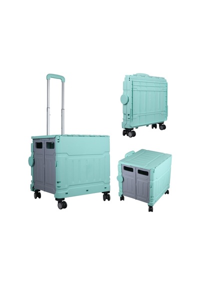 Sunup Sn-26968 Katlanabilir Market Pazar Kamp Tekerlekli Alışveriş Arabası 60kg Kapasiteli-185592