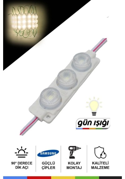 Dc 12v 3w Gün Işığı Modül Parmak Led Su Geçirmez Tabela Aydınlatma Dekoratif Led Modül 1 Adet