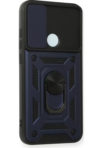 Xiaomi Redmi Note 8 Kılıf Pars Lens Yüzüklü Silikon - Lacivert Standart