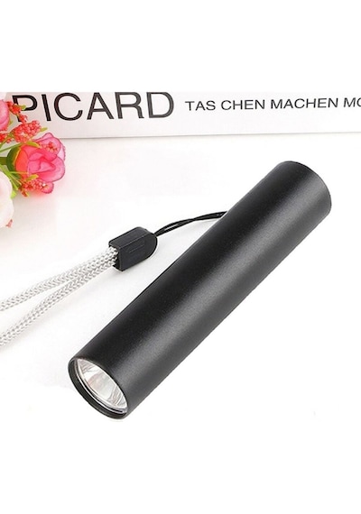 Go İthalat Mini Cep Boy Usb İle Şarj Olan Oje Kurutucu Kontol Led Uv Mor Işık El Feneri Altın - Siyah