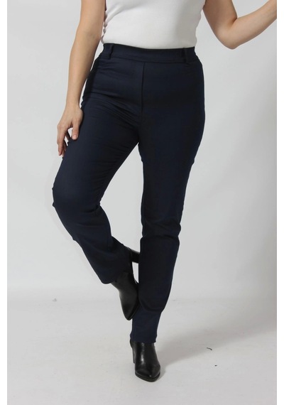 Moda Berray R002 Beli Lastikli Full Esnek Toparlayıcı Büyük Beden Pantolon Lacivert