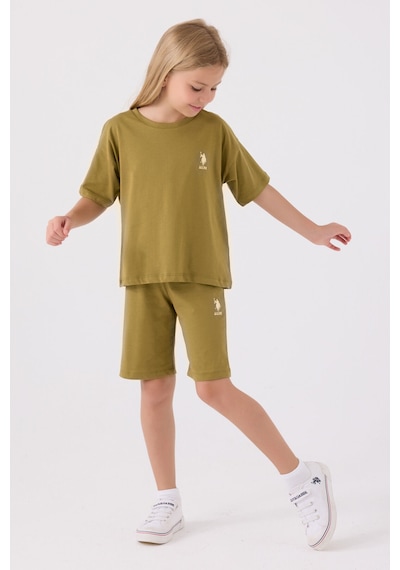 U.S. Polo Assn. U.s. Polo Assn Kız Çocuk Yeşil Bermuda Takım 5274-43867 Yeşil