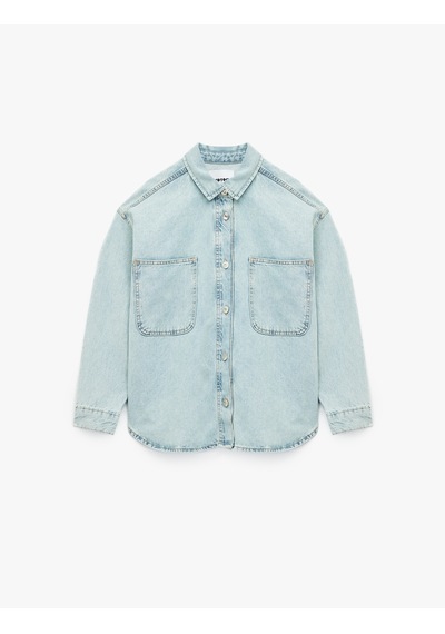 Koton Pamuklu Düğmeli Rahat Kalıp Klasik Yaka Cep Detaylı Denim Gömlek Orta İndigo 6wal60001md Indigo Koton Pamuklu Düğmeli Rahat Kalıp Klasik Yaka Cep Detaylı Denim Gömlek Orta İndigo 6wal60001md Indigo