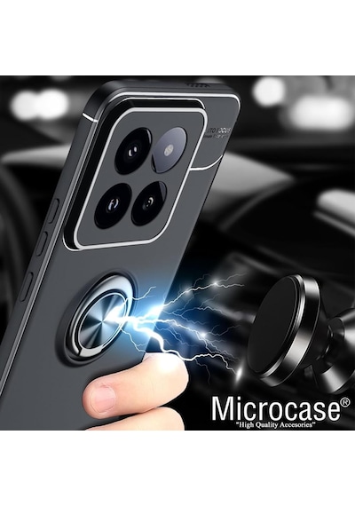 Xiaomi 14 Global Focus Yüzük Standlı Silikon Kılıf Al3363