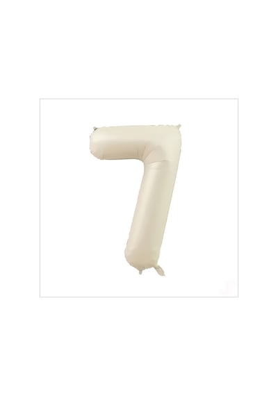 7 Yaş Rakam Krem Folyo Balon   76 CM