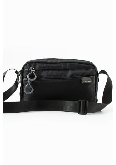 Su Geçirmez Paraşüt Kumaş Spor Görünümlü Omuz Çantası Siyah