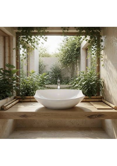 Bien - Harmony 60 Cm Kesik Gövde Tezgah Üstü Lavabo - 11lg06001l00010 Beyaz