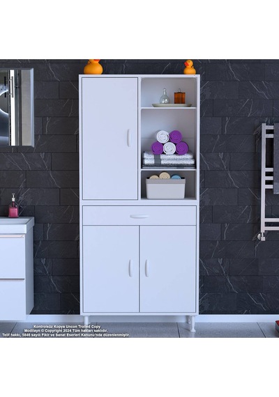 Eliusta Rivo 4 Raflı Banyo/mutfak Dolabı 70 Cm Beyaz Renkli Çok Amaçlı Dolap 70x173x32,5 Cm Ebatlarında Beyaz Eliusta Rivo 4 Raflı Banyo/mutfak Dolabı 70 Cm Beyaz Renkli Çok Amaçlı Dolap 70x173x32,5 Cm Ebatlarında Beyaz