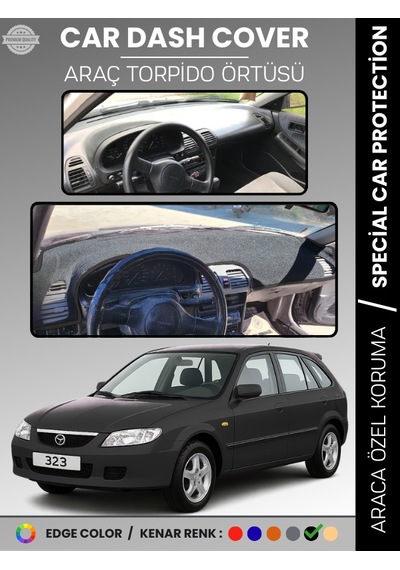 Mazda 323 Bj Hatchback 1998-2003 Torpido Örtüsü Panel Koruma Torpido Koruma Tam Uyum Uv Koruma - 698 Stiloto