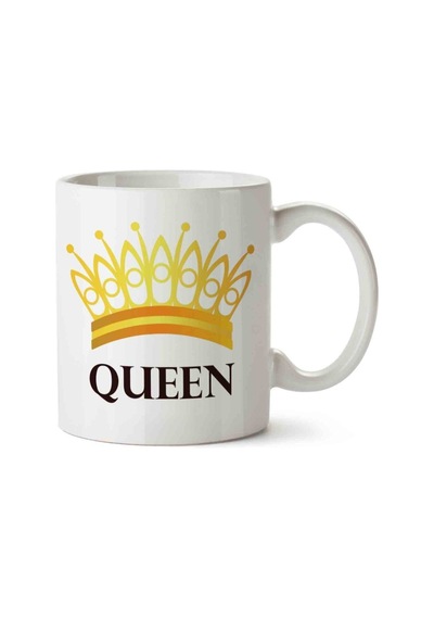 Queen Porselen Kupa Bardak Beyaz