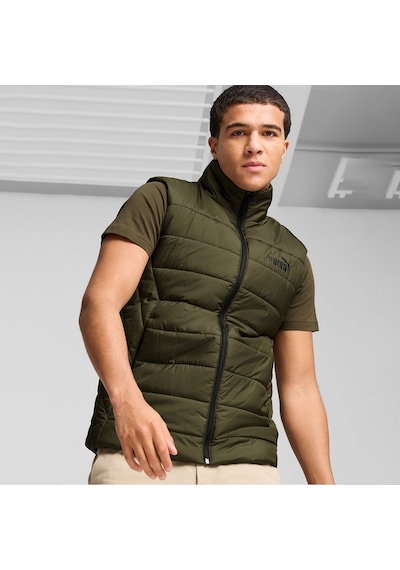 Puma Essential Padded Erkek Haki Dik Yaka Yelek Haki