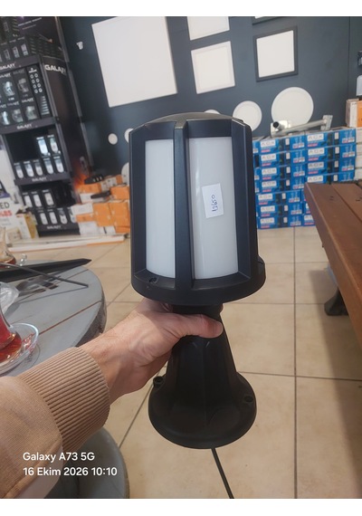 Masfitech Set Üstü Bahçe Aydınlatma Armatürü Siyah Opal Gövdeli Dış Mekan