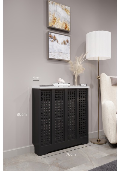 Dekoratif Petek Dolabı Kalorifer Peteği Kapatma Ünitesi Modern Tasarım İç Ölçü 76 Cm Dış Ölçü 80 Cm Petek 76 Siyah Üstü Beyaz D8 Dekoratif Petek Dolabı Kalorifer Peteği Kapatma Ünitesi Modern Tasarım İç Ölçü 76 Cm Dış Ölçü 80 Cm Petek 76 Siyah Üstü Beyaz D8