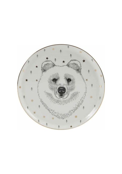 Porland Forest Bear 1li Düz Tabak 20cm 04lfh000451