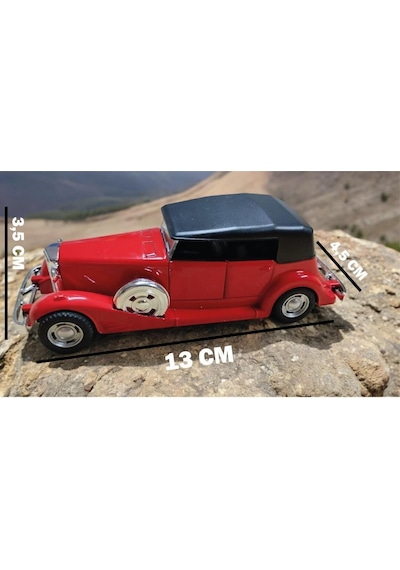 Nostaljik Metal Çek Bırak Araba Kırmızı Kapılar Açılır 1/36 Ölçek Mod:3