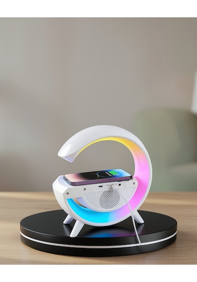 15w Hızlı Şarjlı Led Atmosfer Lambası, Alarm Fonksiyonlu
