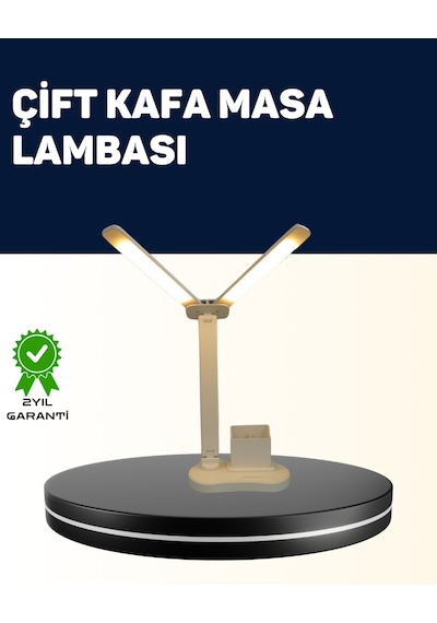 Ayarlanabilir Kısılabilir Led Masa Lambası Entegre Kalemlik Ve Telefon Tutucu Özellikli Renkli