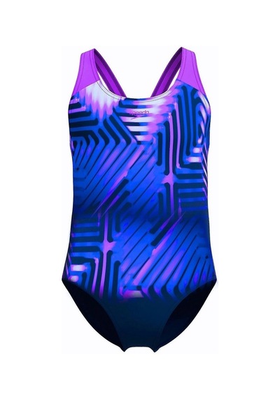 Speedo Digital Baskı Kız Çocuk Yüzücü Mayosu Pembe-mor Pembe-mor