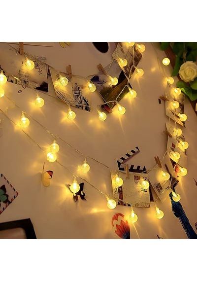 Buffer Mini Boncuk Detaylı Usb Led Işık 20 Led Li Dekoratif Ortam Aydınlatması Renkli