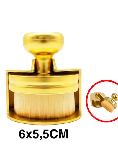 Araç İç Petek Temizleme Ve Lastik Parlatma Fırçası Kutulu Yuvarlak Gold .