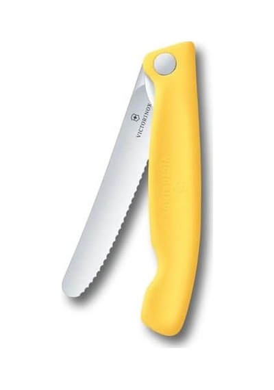 Swiss Classic 11cm Tırtıklı Piknik Bıçağı, Sarı