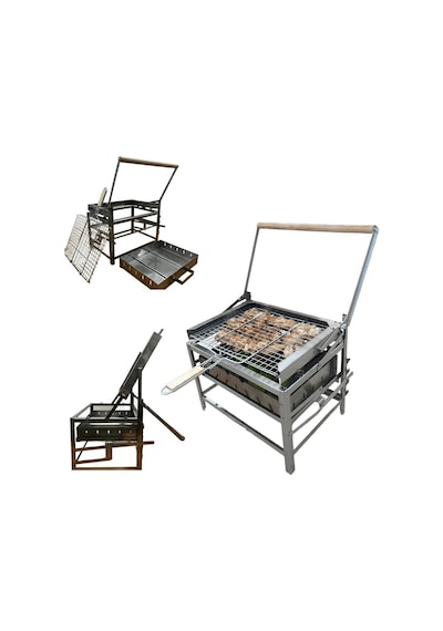 Teknomangal Ph302 Hareketli Mangal Paslanmaz Çelik 40x30 Cm Izgara Telli Diğer