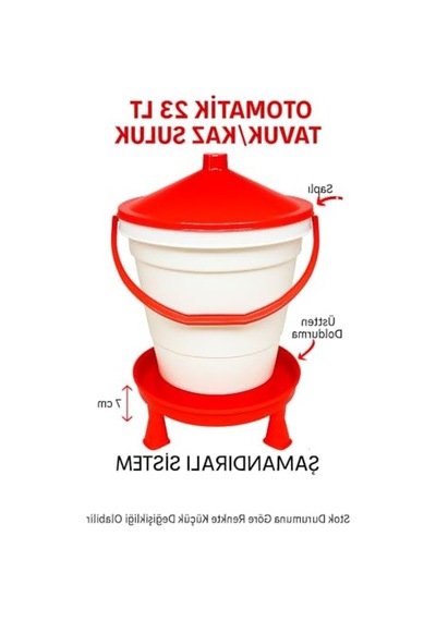 23 Litre Kapasiteli Tavuk Ve Kaz Suluk, Ayaklı Tasarım