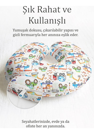 Arabalı Araç Desenli Pamuklu Boyun Yastığı - Eğlenceli Renkli Çocuk & Yetişkin Seyahat Yastığı Koyu Deniz Yanık Turuncu Arabalı Araç Desenli Pamuklu Boyun Yastığı - Eğlenceli Renkli Çocuk & Yetişkin Seyahat Yastığı Koyu Deniz Yanık Turuncu