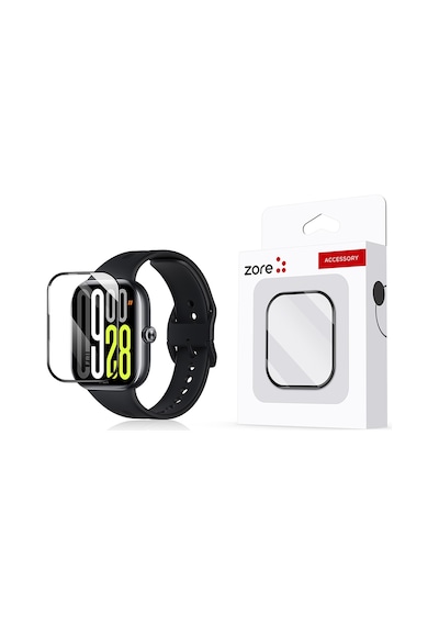 Kilifone - Xiaomi Redmi Watch 5 Active 22mm Uyumlu - Ekran Koruyucu Pmma Pet Saat Ekran Koruyucu - Siyah - T37668