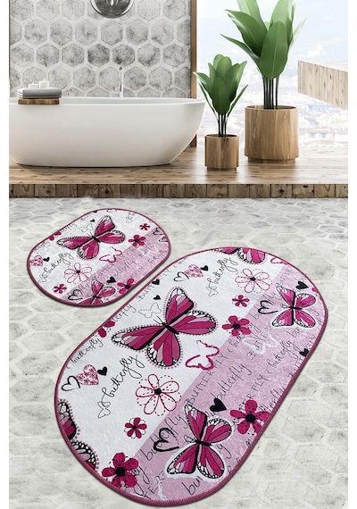 Danous Banyo Halısı Djt 2 Li Set Çok Renkli