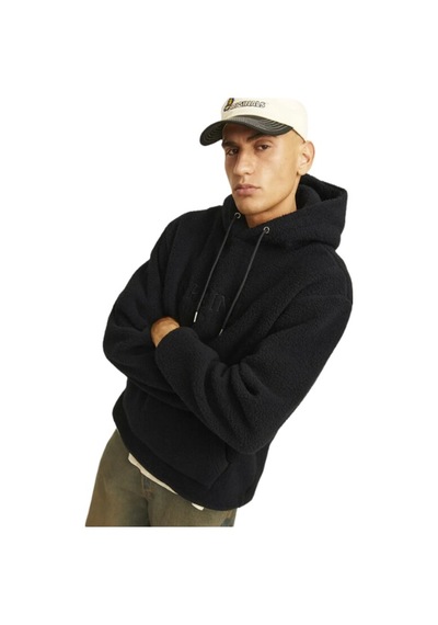 Jack & Jones Erkek Göğüs Baskılı Teddy Sweatshirt 12263011 Siyah