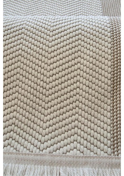 Leiva Home Lara 01 Krem Bej Sisal İskandinav Modern Kaymaz Taban Yumuşak Özel Ölçü Salon Koridor Halısı 0038-krem/bej/gri