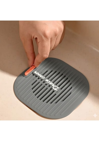Koku Önleyici Silikon Gider Kapağı Sevimli Ayıcık Tasarımlı Pratik Banyo & Lavabo Aparatı 1 Adet
