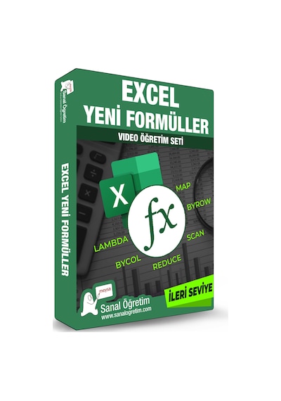 Excel Yeni Formüller İleri Seviye Video Ders Eğitim Seti