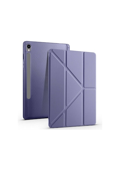Samsung Galaxy Uyumlu Tab S9 Fe X510 X516 Kılıf Kalem Bölmeli Trifolding Case