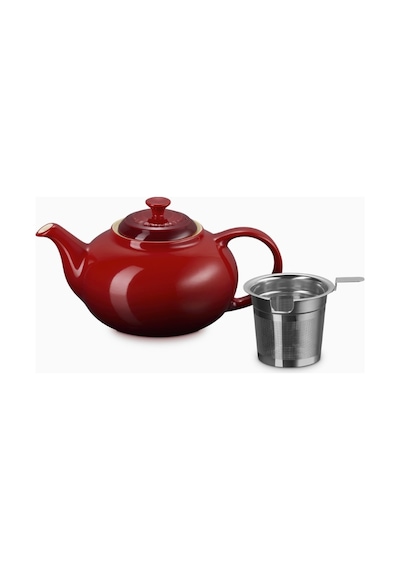 Le Creuset Paslanmaz Çelik Süzgeçli Seramik Çaydanlık, 1.3l Kırmızı