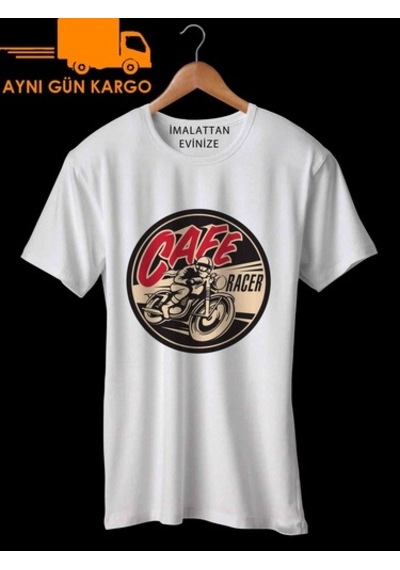 Cafe Racer - Modelo Tasarım Baskılı Tişört Tshirt