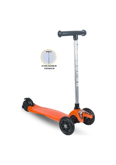 Tois ColorWase Led Işıklı 4 Kademe(50-65 cm) Ayarlanabilir 3 Tekerlekli Scooter Siyah