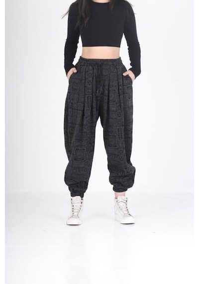 Cocopelli Lahit Desenli Pileli Jogger Pantolon Coc2018 Desenli
