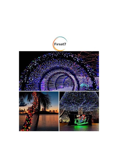 Solar 100 Ledli Rgb Işık 11 Metre Bahçe Aydınlatma İç Ve Dış Mekan Dekorasyon Güneş Enerjili Led Diğer