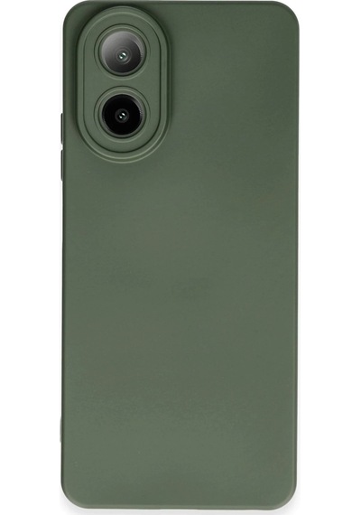 Newface - 710 - Oppo A38 Kılıf Nano İçi Kadife Silikon - - Csmo-tex - Koyu Yeşil