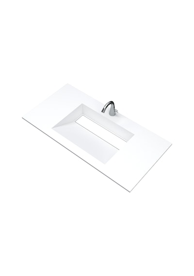 Corian Akrilik Gizli Gider Antibakterial Banyo Eviyesi