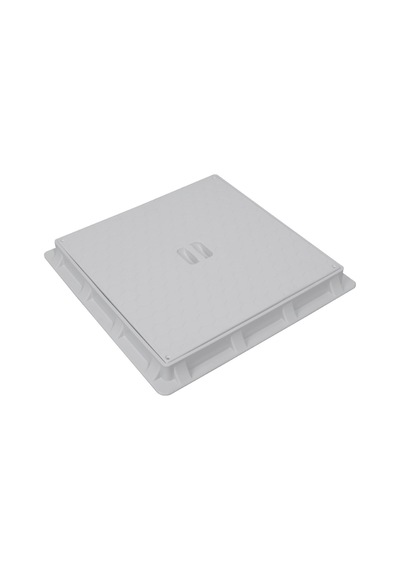 40 x 40 Düz Rögar Kapağı + Çerçeve Gri