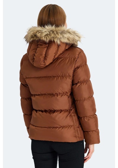 Slazenger Guest Kadın Puffer Şişme Mont Taba